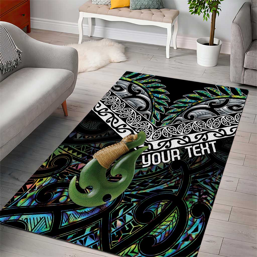 Personalised Maori Manaia Area Rug New Zealand Tribal Hei Matau Papua Shell - Vibe Hoodie Shop