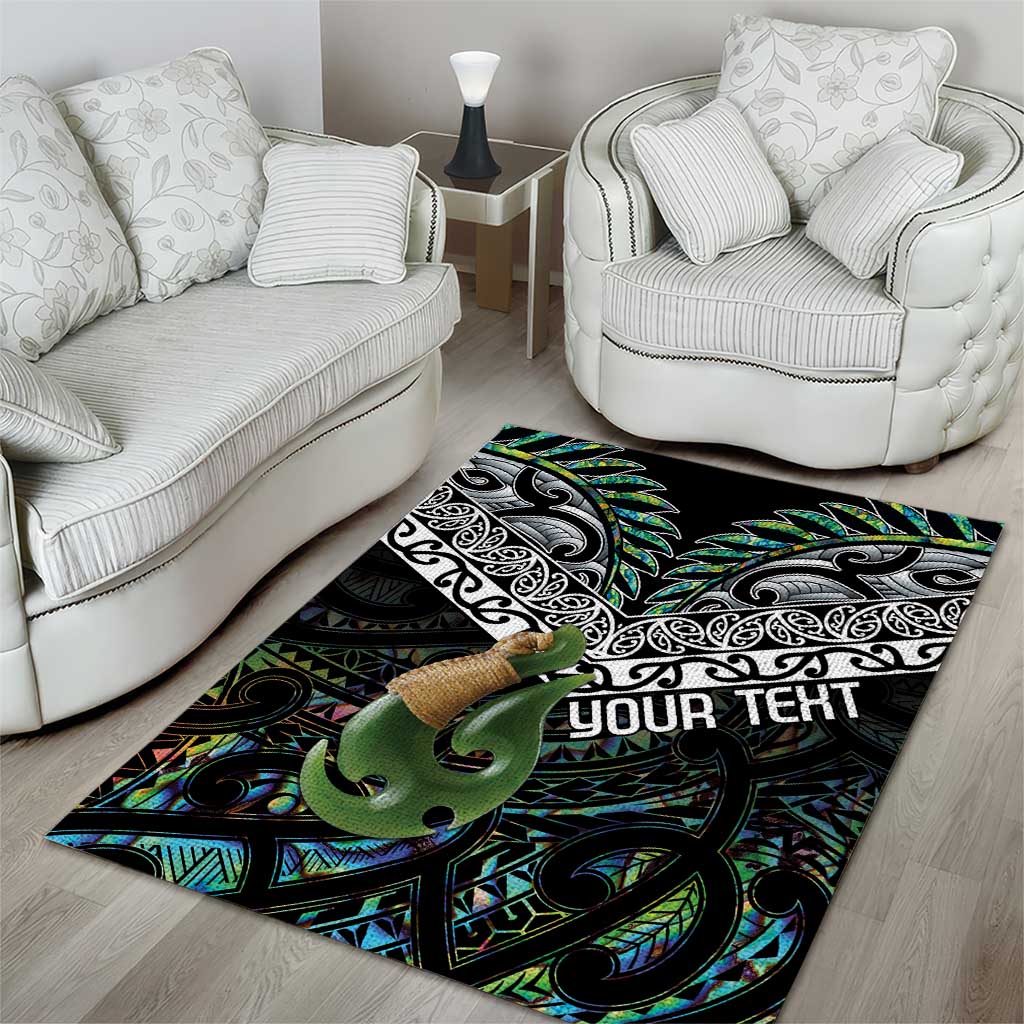 Personalised Maori Manaia Area Rug New Zealand Tribal Hei Matau Papua Shell - Vibe Hoodie Shop