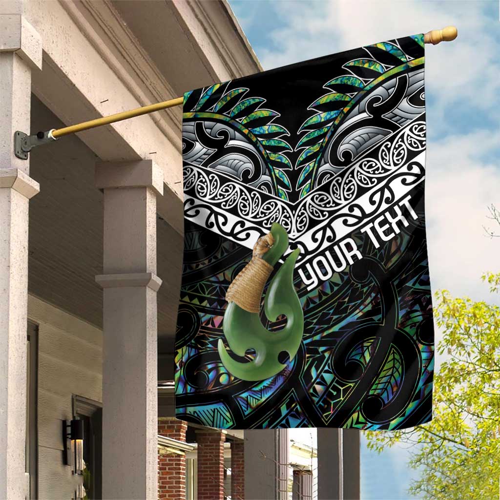 Personalised Maori Manaia Garden Flag New Zealand Tribal Hei Matau Papua Shell - Vibe Hoodie Shop