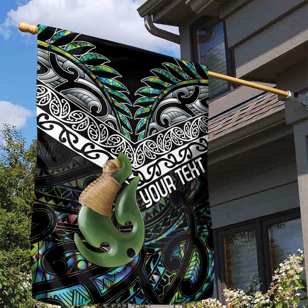 Personalised Maori Manaia Garden Flag New Zealand Tribal Hei Matau Papua Shell - Vibe Hoodie Shop