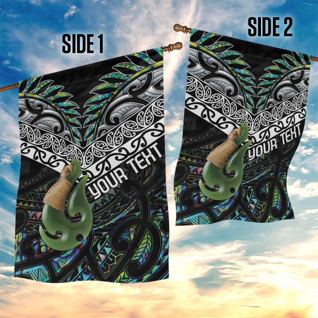 Personalised Maori Manaia Garden Flag New Zealand Tribal Hei Matau Papua Shell - Vibe Hoodie Shop