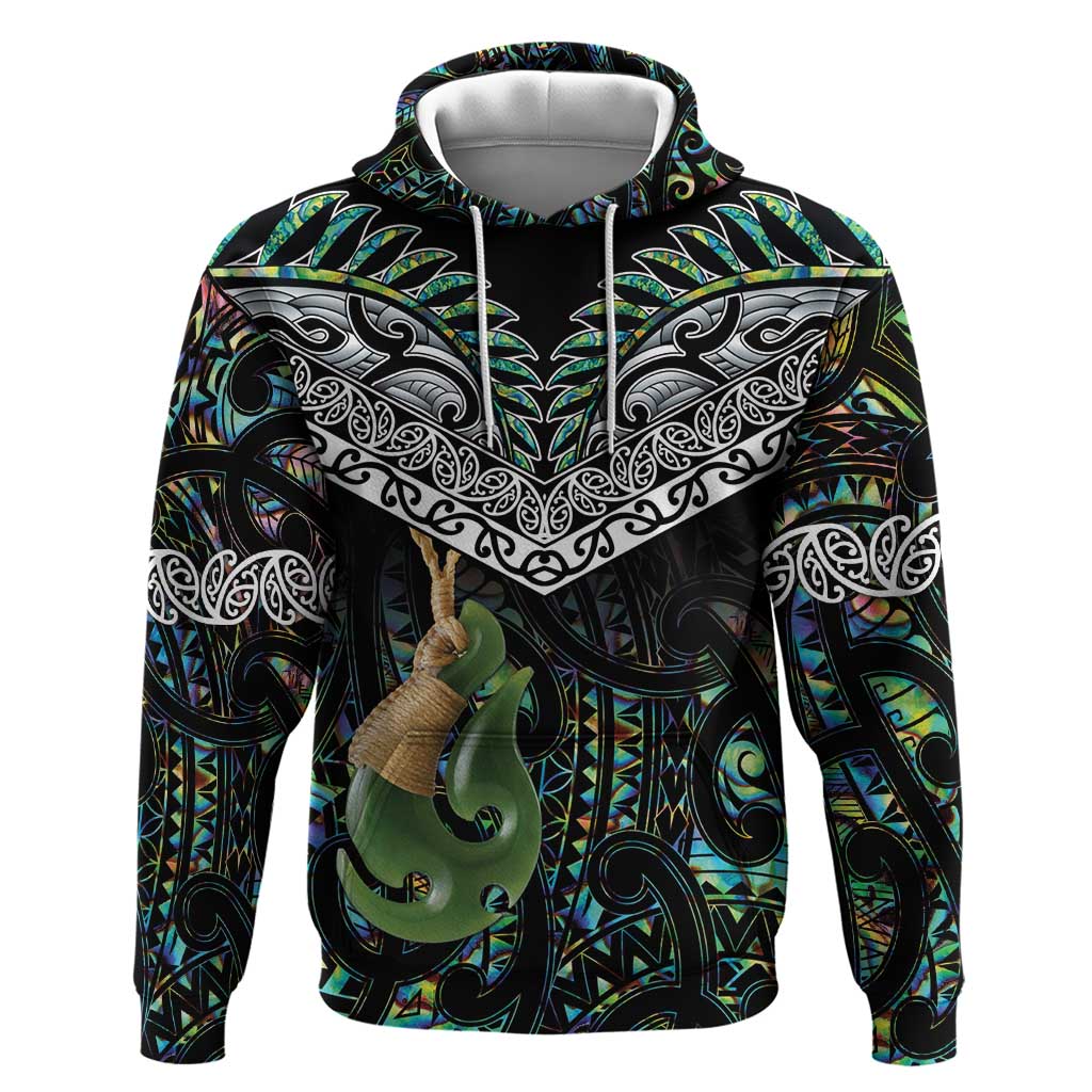 Personalised Maori Manaia Hoodie New Zealand Tribal Hei Matau Papua Shell LT9 - Vibe Hoodie Shop