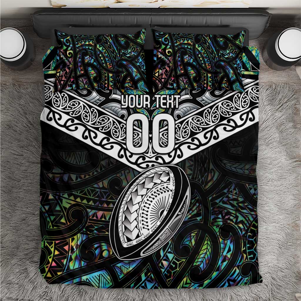 Custom New Zealand Bedding Set Maori Rugby Tattoo Papua Shell - Vibe Hoodie Shop