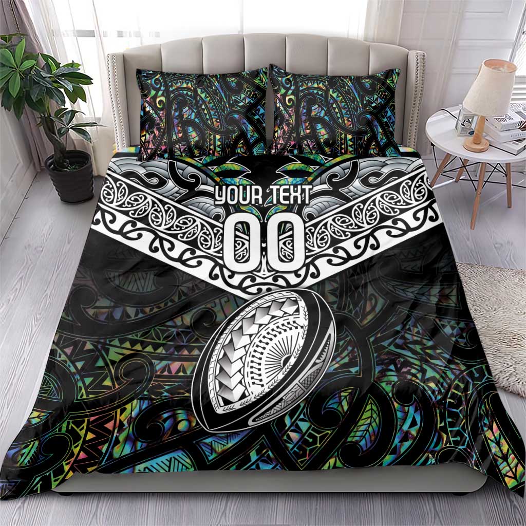 Custom New Zealand Bedding Set Maori Rugby Tattoo Papua Shell - Vibe Hoodie Shop