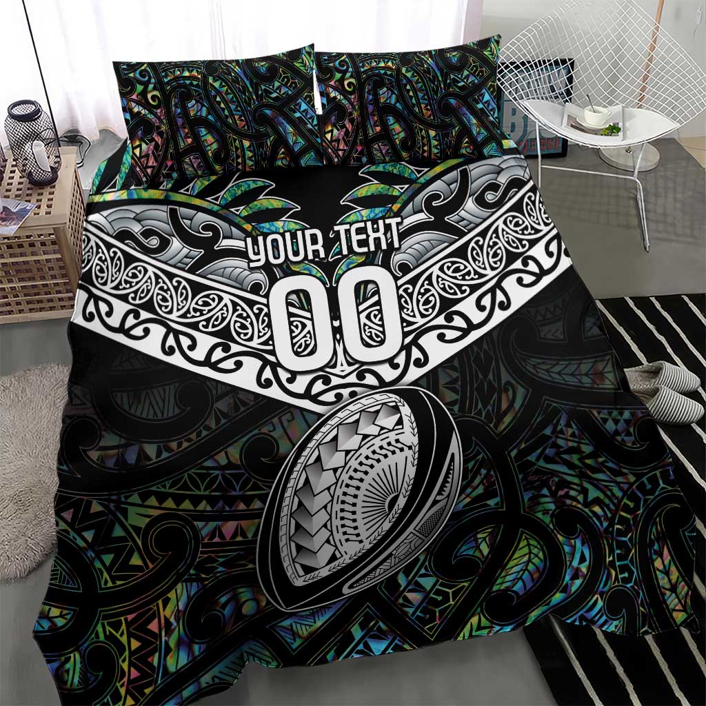 Custom New Zealand Bedding Set Maori Rugby Tattoo Papua Shell - Vibe Hoodie Shop