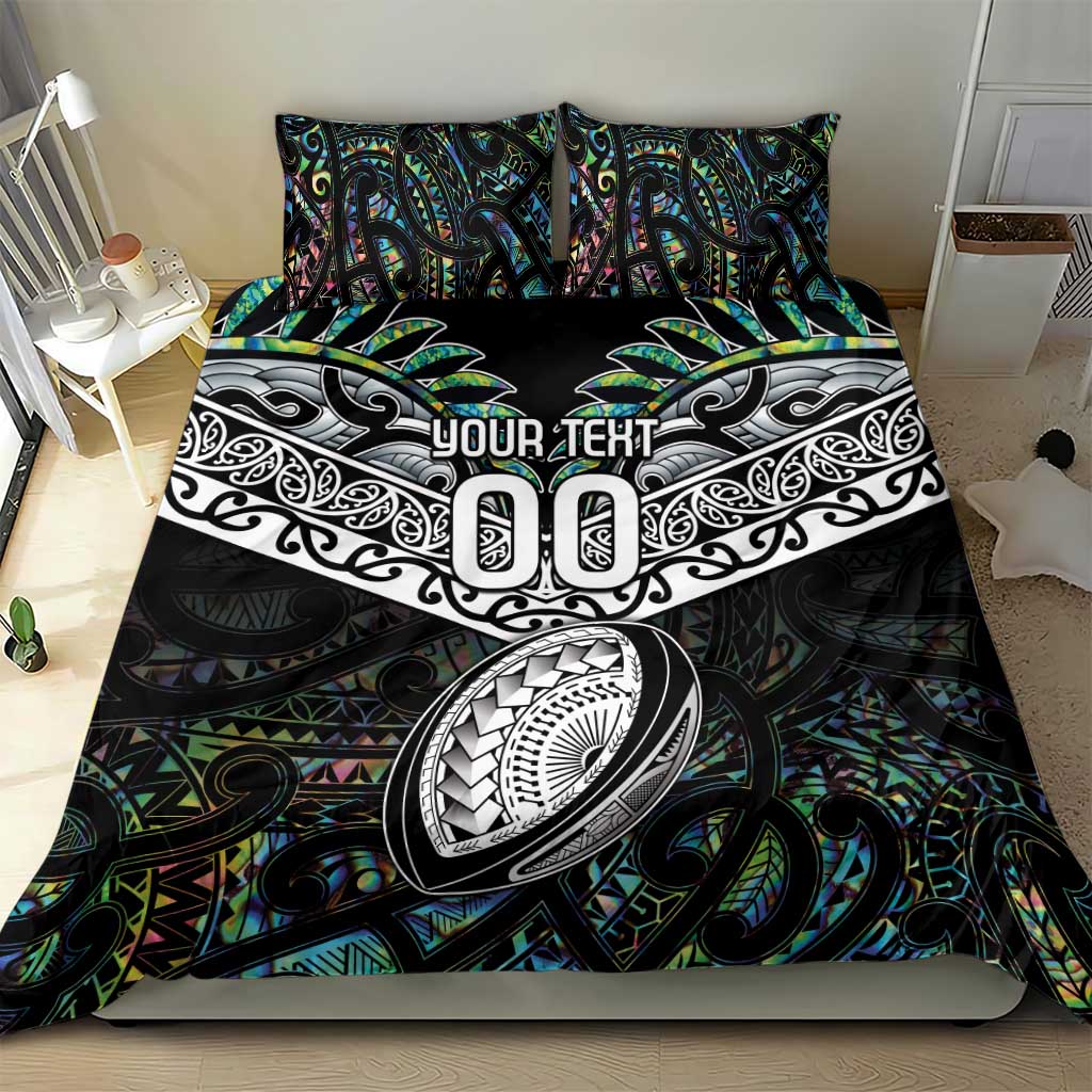 Custom New Zealand Bedding Set Maori Rugby Tattoo Papua Shell - Vibe Hoodie Shop