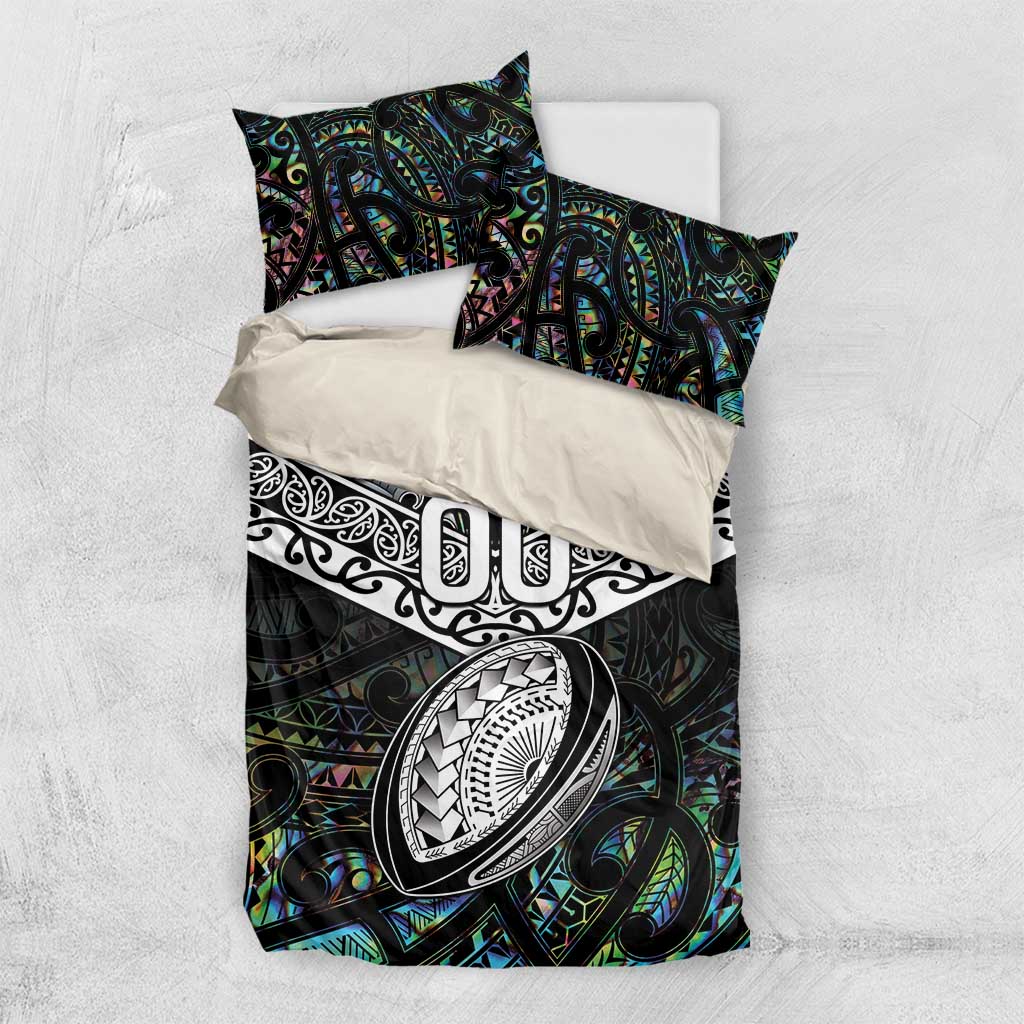 Custom New Zealand Bedding Set Maori Rugby Tattoo Papua Shell - Vibe Hoodie Shop