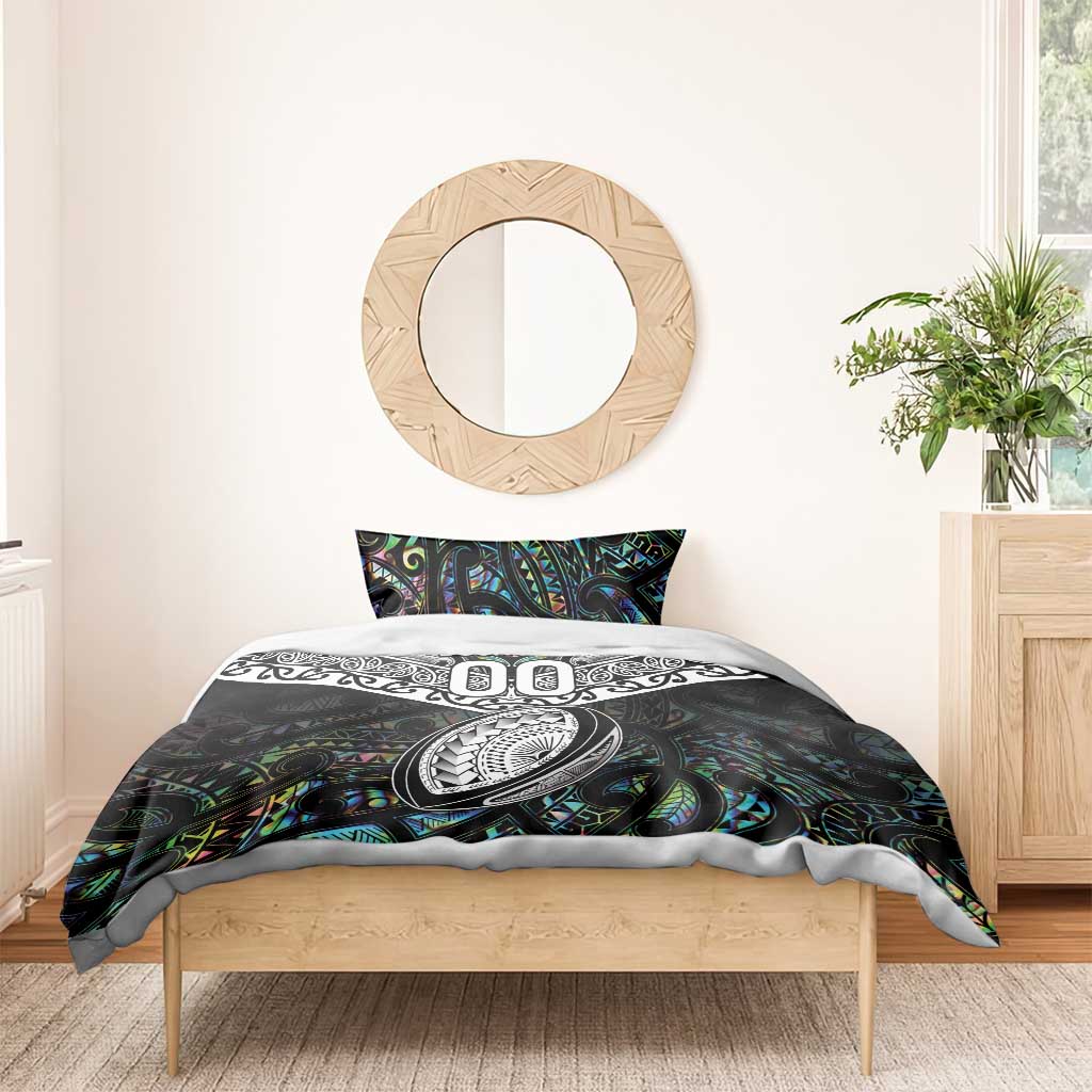 Custom New Zealand Bedding Set Maori Rugby Tattoo Papua Shell - Vibe Hoodie Shop