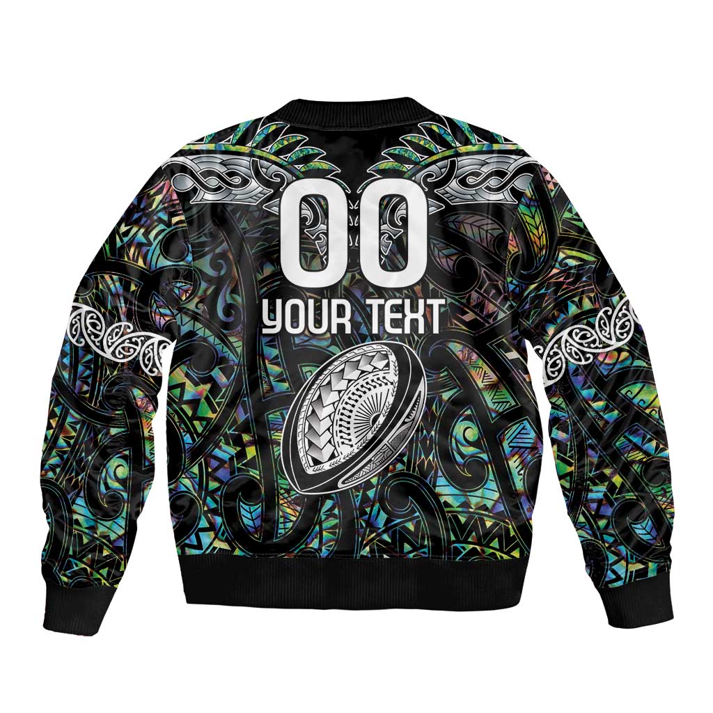 Custom New Zealand Bomber Jacket Maori Rugby Tattoo Papua Shell - Vibe Hoodie Shop
