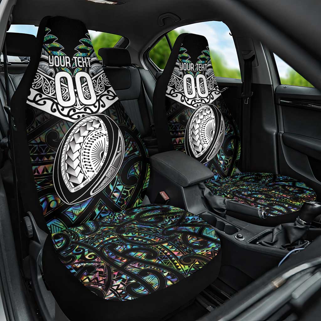 Custom New Zealand Car Seat Cover Maori Rugby Tattoo Papua Shell - Vibe Hoodie Shop