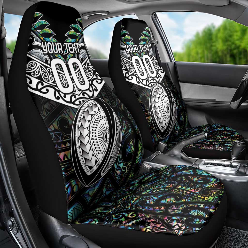 Custom New Zealand Car Seat Cover Maori Rugby Tattoo Papua Shell - Vibe Hoodie Shop