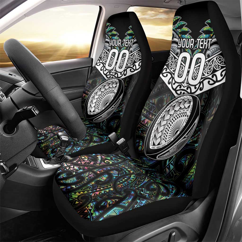 Custom New Zealand Car Seat Cover Maori Rugby Tattoo Papua Shell - Vibe Hoodie Shop