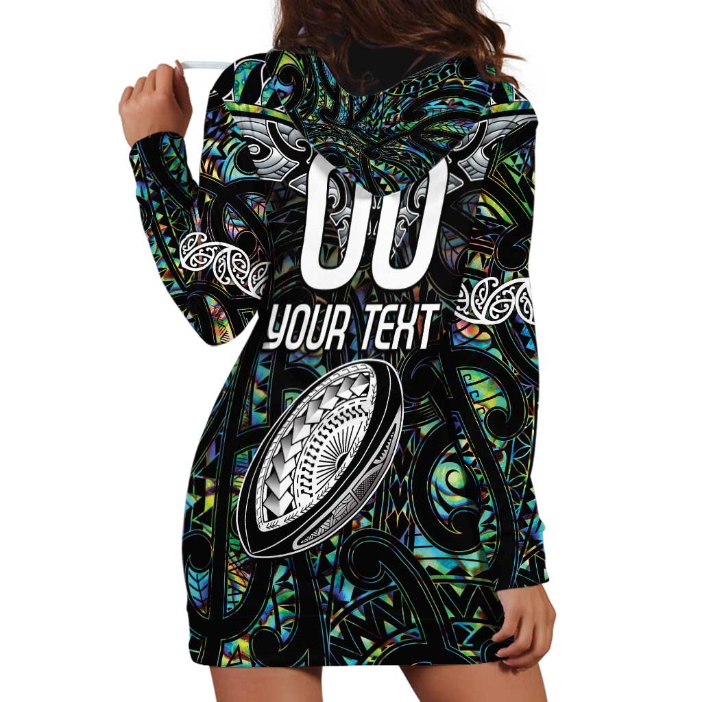 Custom New Zealand Hoodie Dress Maori Rugby Tattoo Papua Shell - Vibe Hoodie Shop