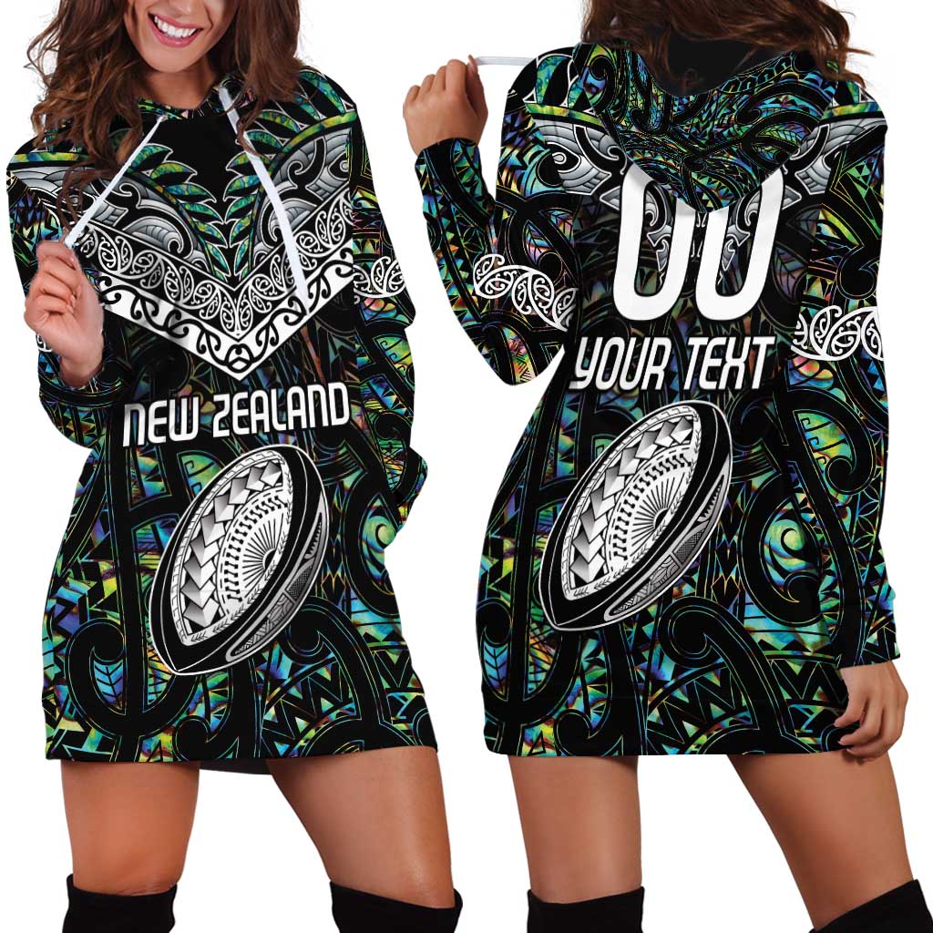 Custom New Zealand Hoodie Dress Maori Rugby Tattoo Papua Shell - Vibe Hoodie Shop