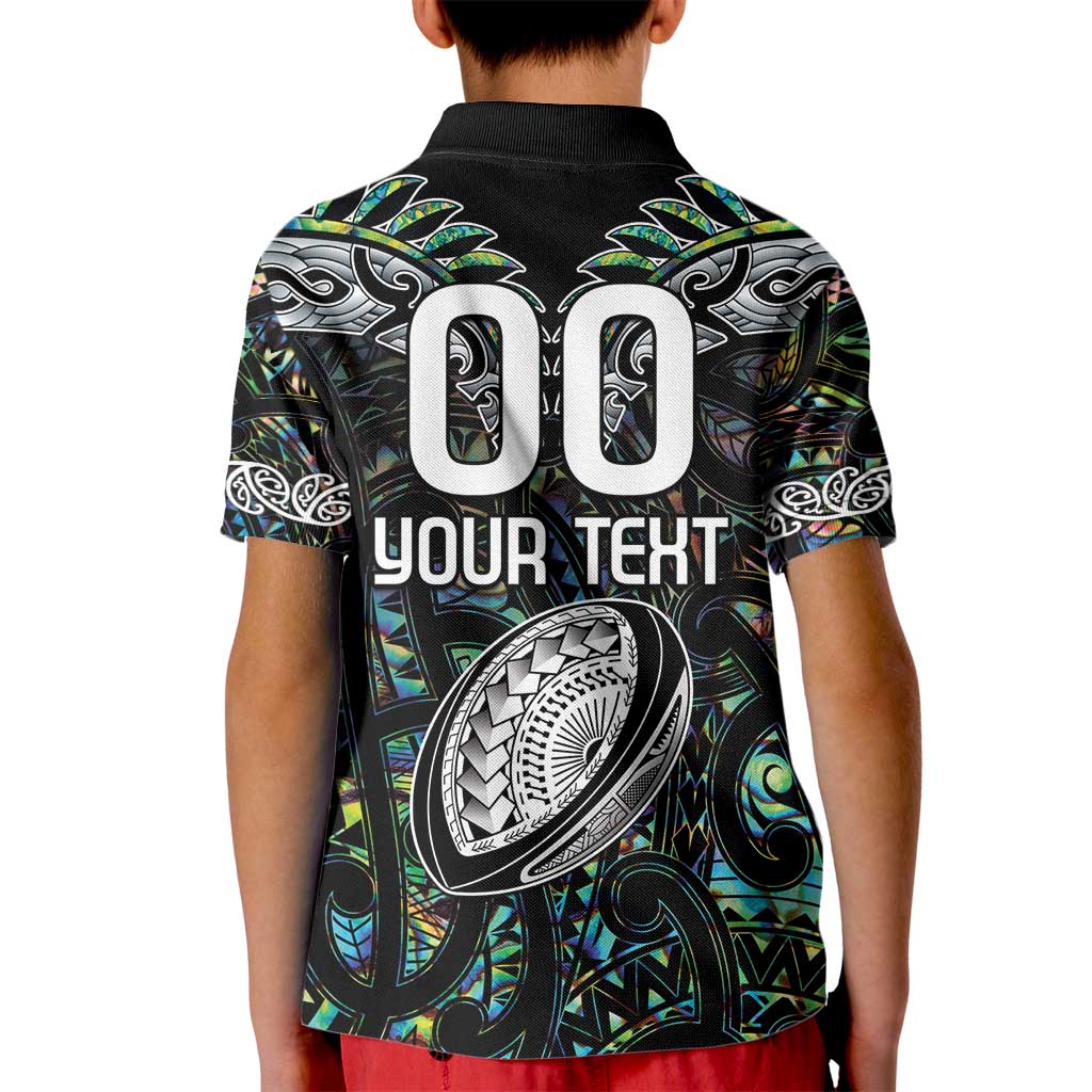 Custom New Zealand Kid Polo Shirt Maori Rugby Tattoo Papua Shell - Vibe Hoodie Shop