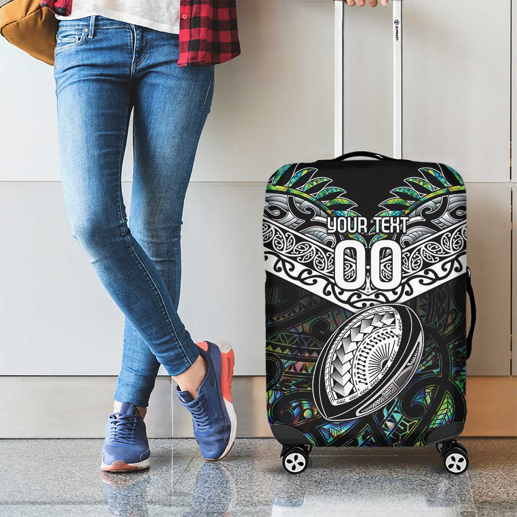 Custom New Zealand Luggage Cover Maori Rugby Tattoo Papua Shell - Vibe Hoodie Shop