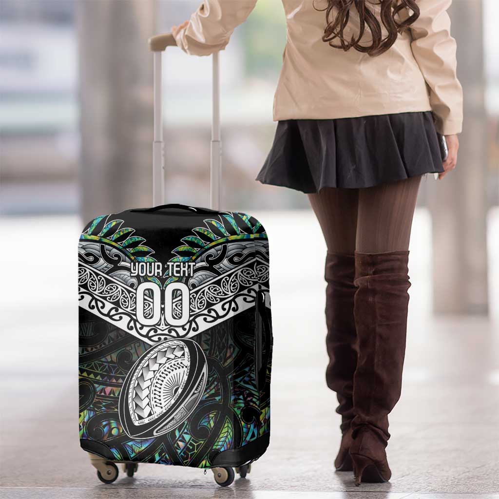 Custom New Zealand Luggage Cover Maori Rugby Tattoo Papua Shell - Vibe Hoodie Shop