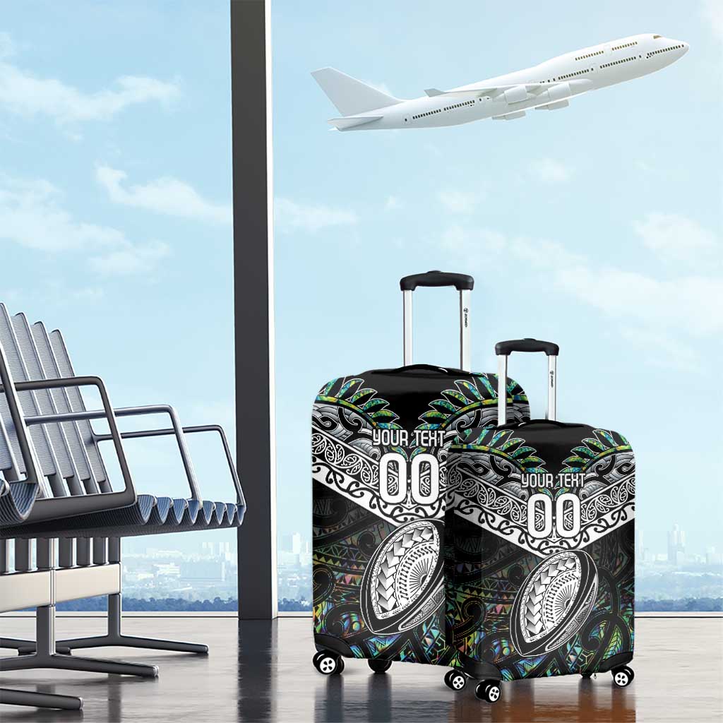 Custom New Zealand Luggage Cover Maori Rugby Tattoo Papua Shell - Vibe Hoodie Shop