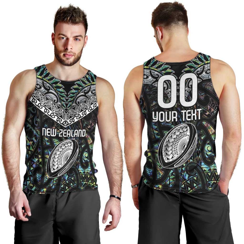 Custom New Zealand Men Tank Top Maori Rugby Tattoo Papua Shell - Vibe Hoodie Shop