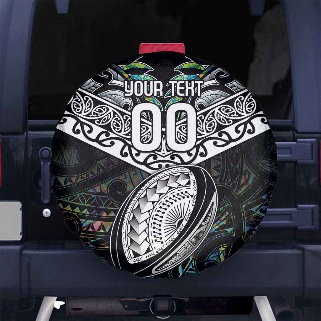Custom New Zealand Spare Tire Cover Maori Rugby Tattoo Papua Shell - Vibe Hoodie Shop