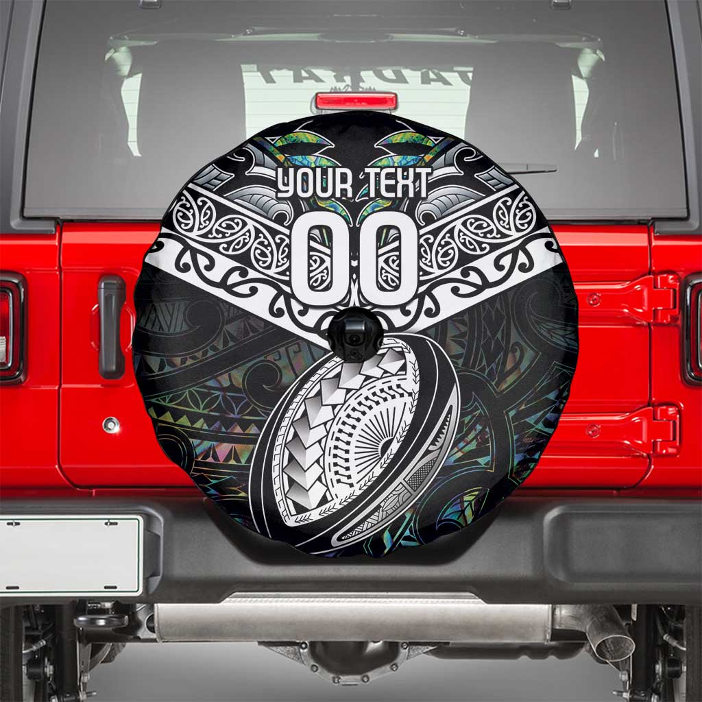 Custom New Zealand Spare Tire Cover Maori Rugby Tattoo Papua Shell - Vibe Hoodie Shop