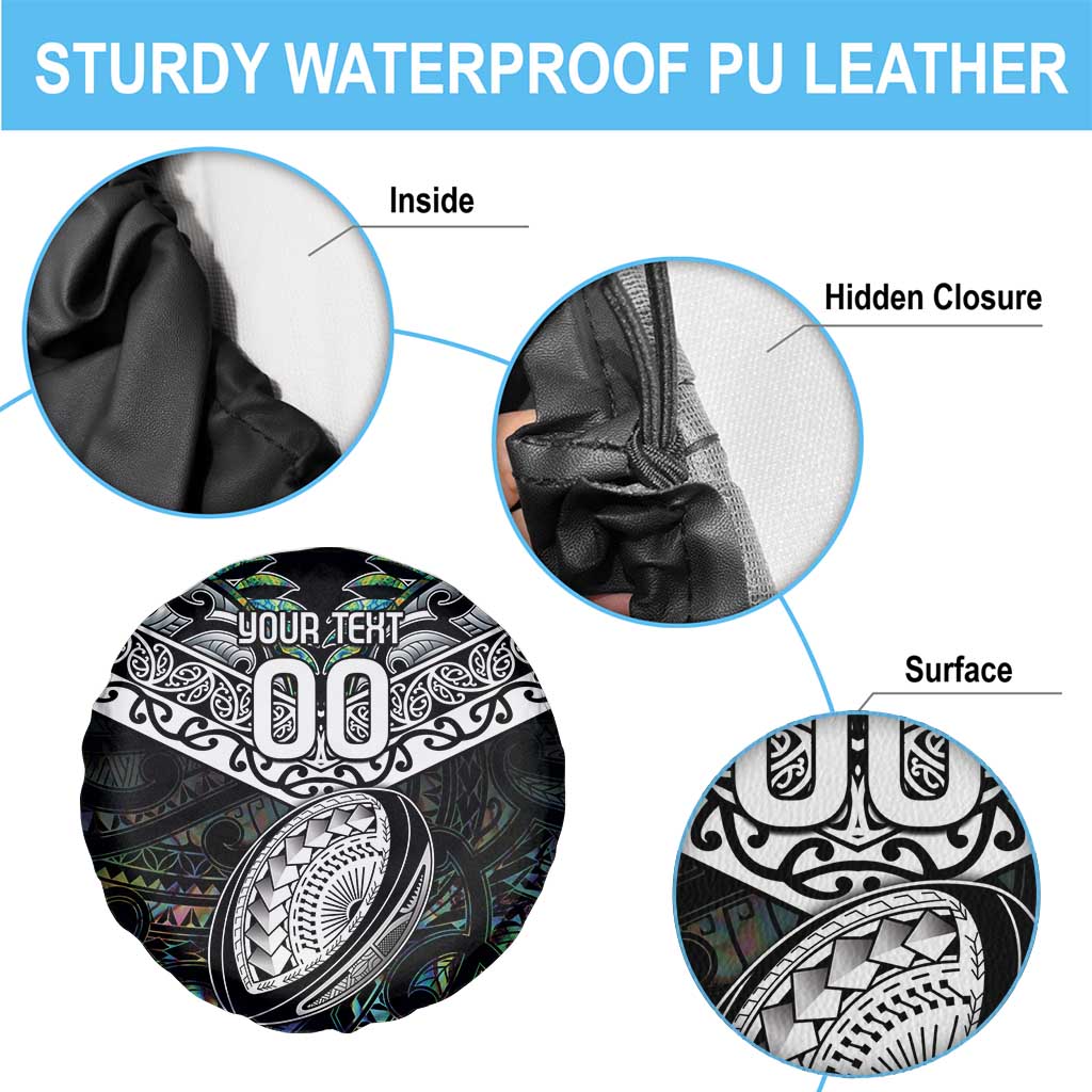 Custom New Zealand Spare Tire Cover Maori Rugby Tattoo Papua Shell - Vibe Hoodie Shop