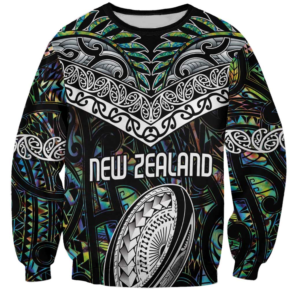 Custom New Zealand Sweatshirt Maori Rugby Tattoo Papua Shell - Vibe Hoodie Shop