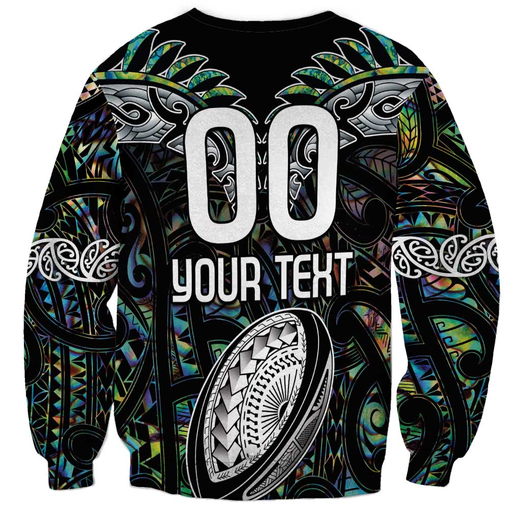 Custom New Zealand Sweatshirt Maori Rugby Tattoo Papua Shell - Vibe Hoodie Shop