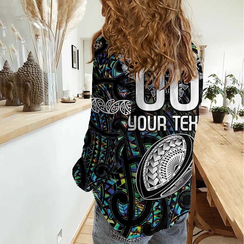 Custom New Zealand Women Casual Shirt Maori Rugby Tattoo Papua Shell - Vibe Hoodie Shop