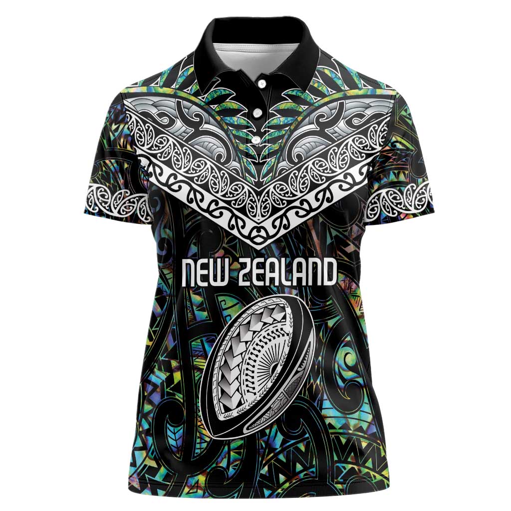 Custom New Zealand Women Polo Shirt Maori Rugby Tattoo Papua Shell - Vibe Hoodie Shop