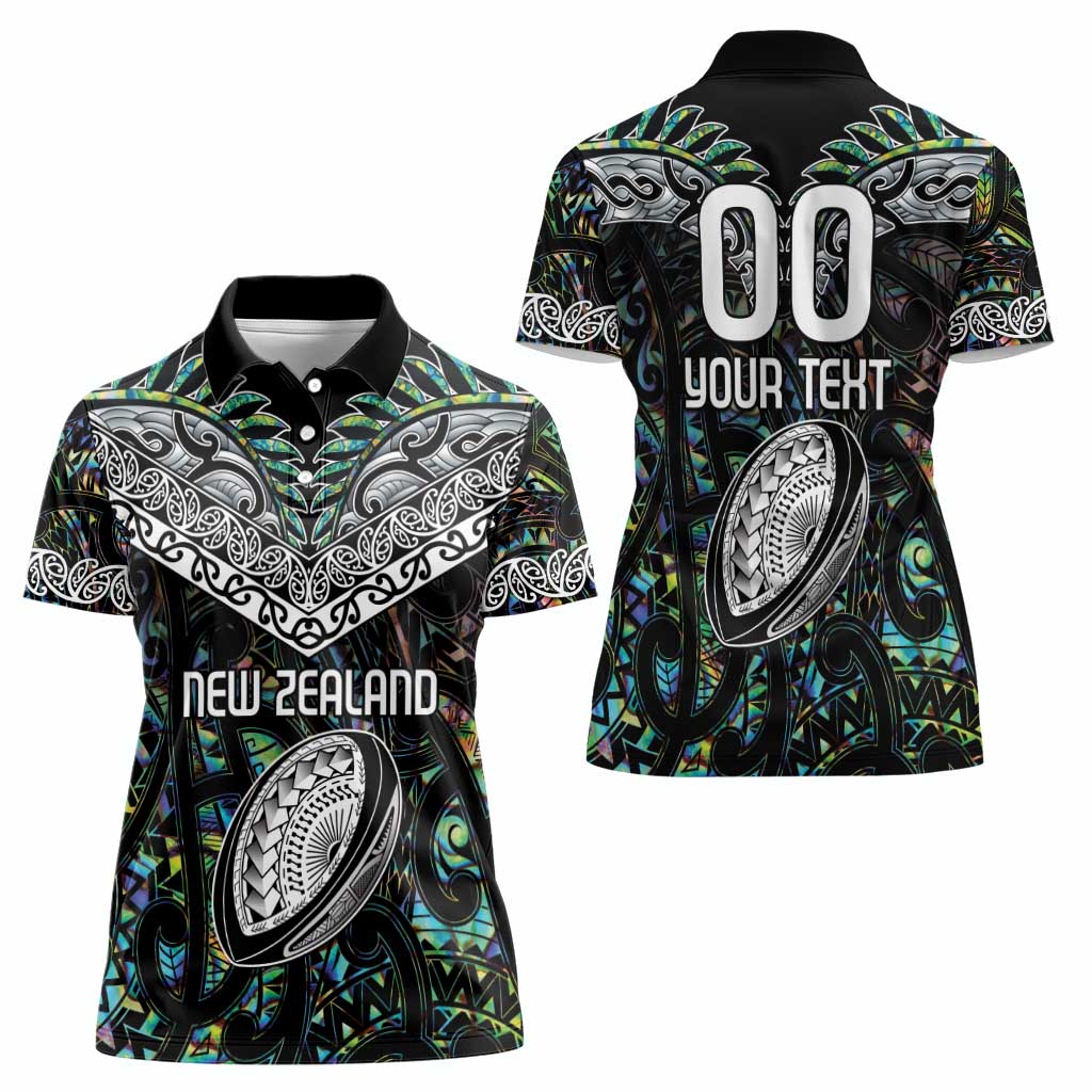 Custom New Zealand Women Polo Shirt Maori Rugby Tattoo Papua Shell - Vibe Hoodie Shop