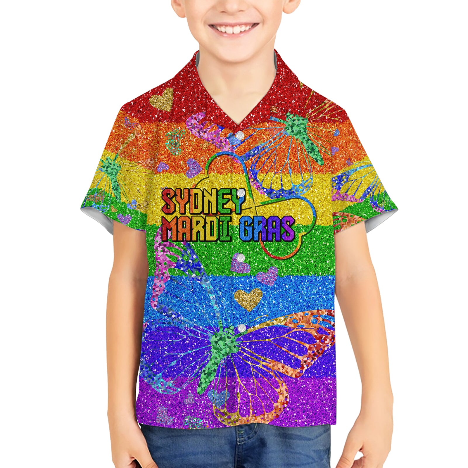 Sydney Mardi Gras Hawaiian Shirt Pride Rainbow Glitter Colorful Style - Vibe Hoodie Shop