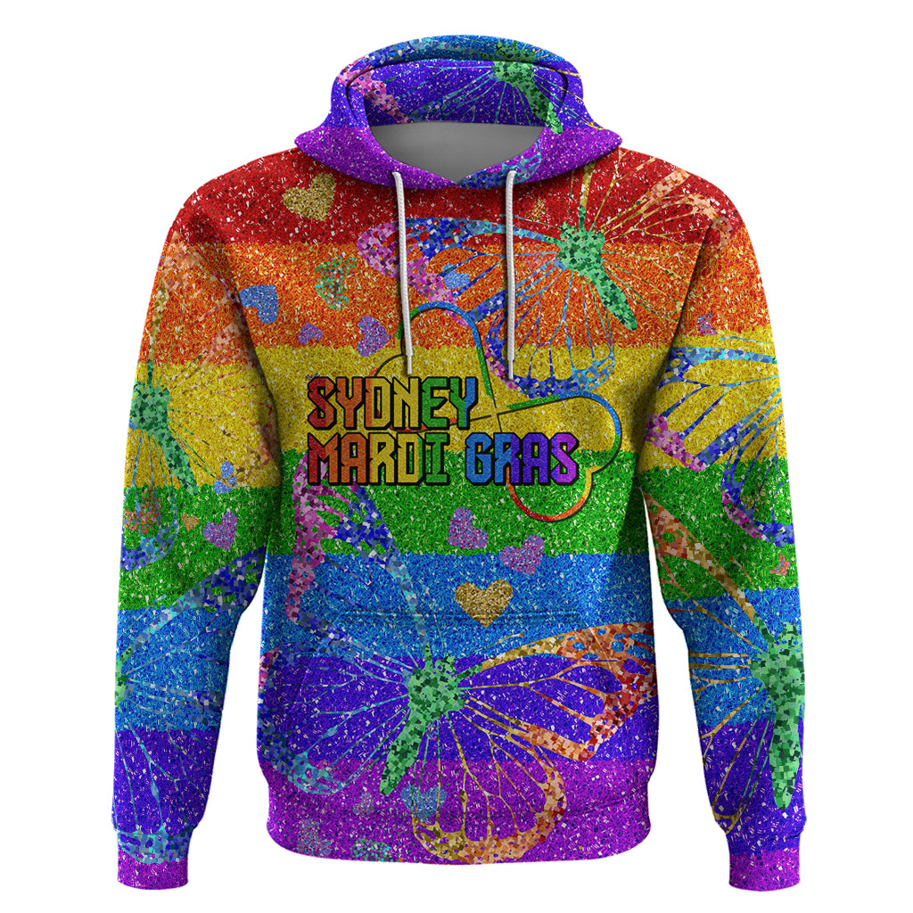 Sydney Mardi Gras Hoodie Pride Rainbow Glitter Colorful Style LT9 - Vibe Hoodie Shop