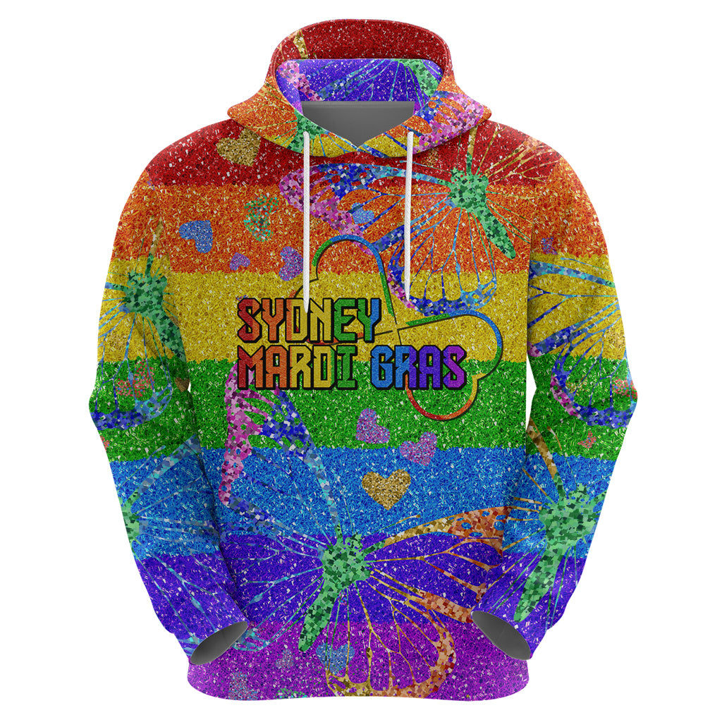 Sydney Mardi Gras Hoodie Pride Rainbow Glitter Colorful Style LT9 - Vibe Hoodie Shop