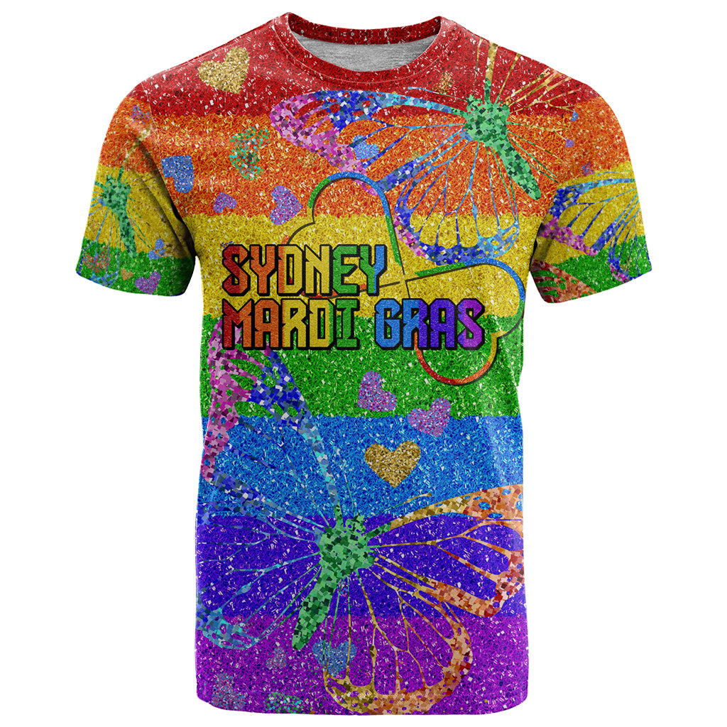 Sydney Mardi Gras T Shirt Pride Rainbow Glitter Colorful Style LT9 - Vibe Hoodie Shop