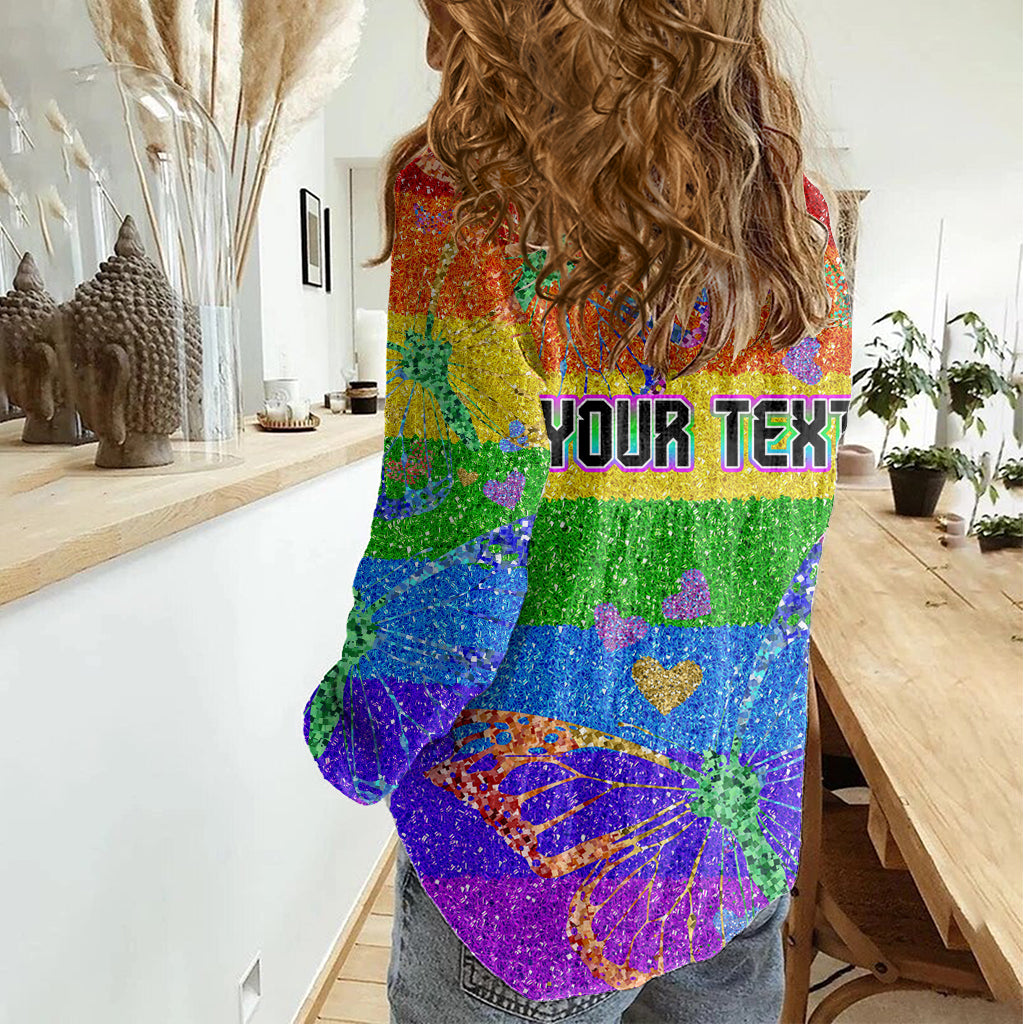 Sydney Mardi Gras Women Casual Shirt Pride Rainbow Glitter Colorful Style - Vibe Hoodie Shop