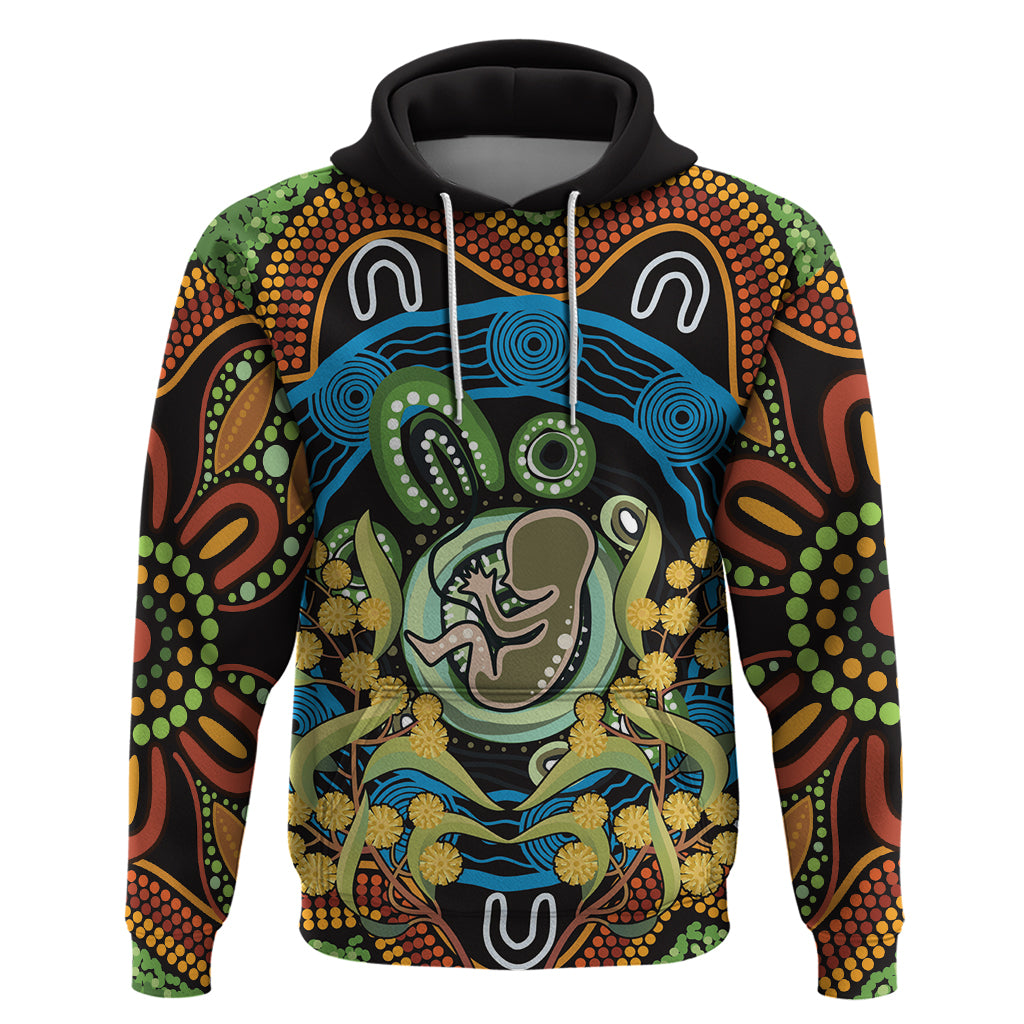 Baby in the Womb Hoodie Aboriginal Art Style LT9 - Vibe Hoodie Shop