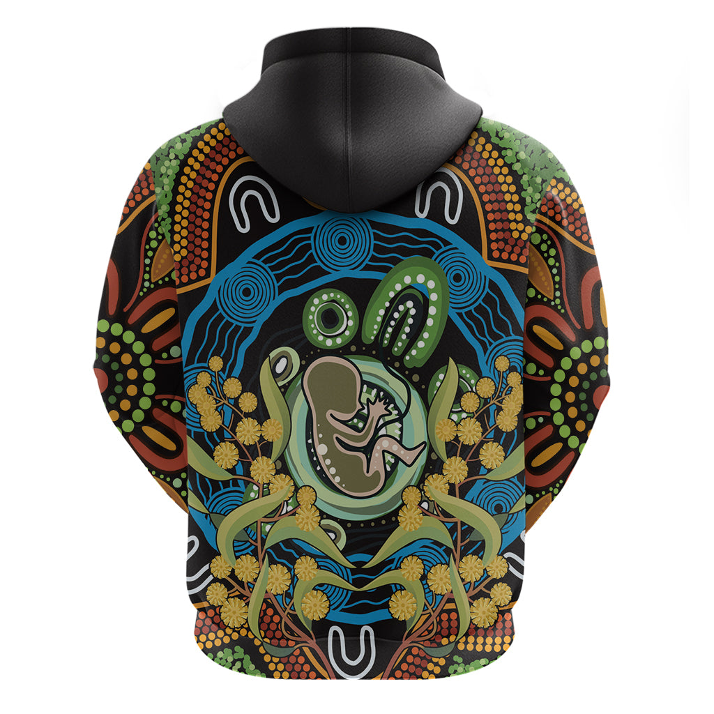 Baby in the Womb Hoodie Aboriginal Art Style LT9 - Vibe Hoodie Shop