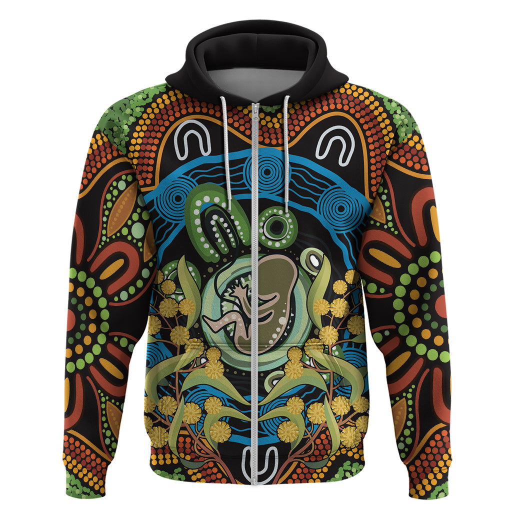 Baby in the Womb Hoodie Aboriginal Art Style LT9 - Vibe Hoodie Shop
