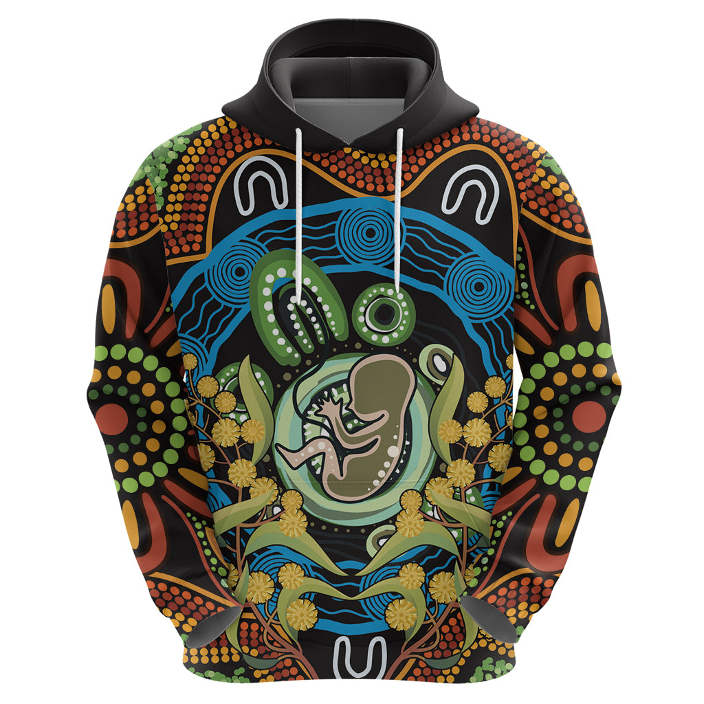Baby in the Womb Hoodie Aboriginal Art Style LT9 - Vibe Hoodie Shop