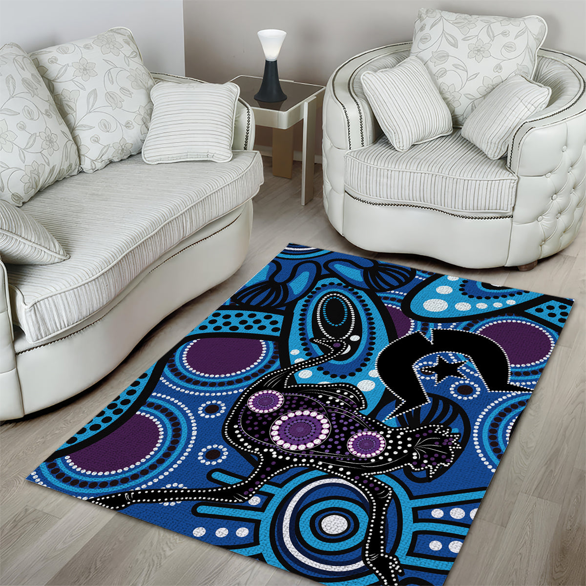 Emu NAIDOC 2024 Area Rug Aboriginal Art Style - Vibe Hoodie Shop