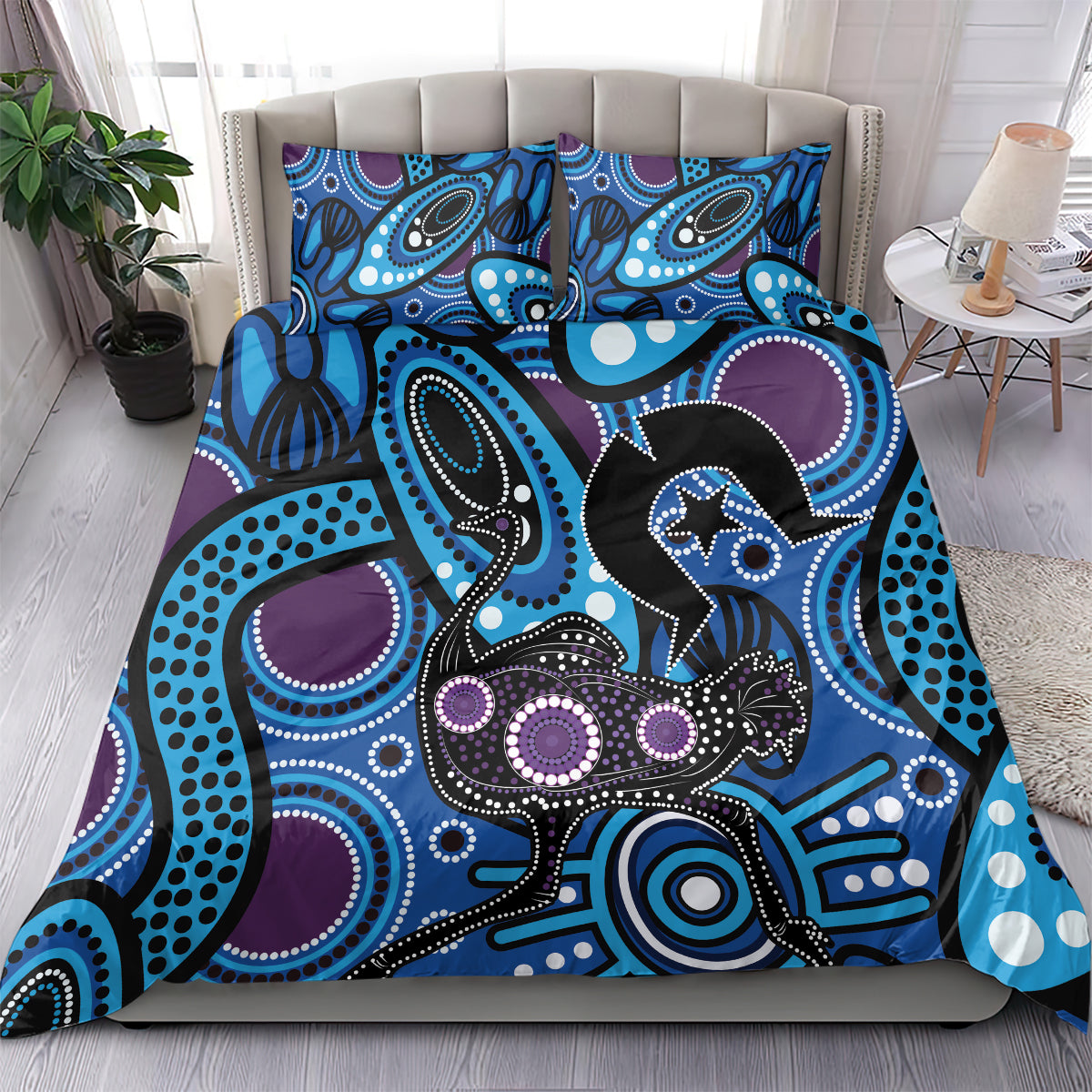 Emu NAIDOC 2024 Bedding Set Aboriginal Art Style - Vibe Hoodie Shop