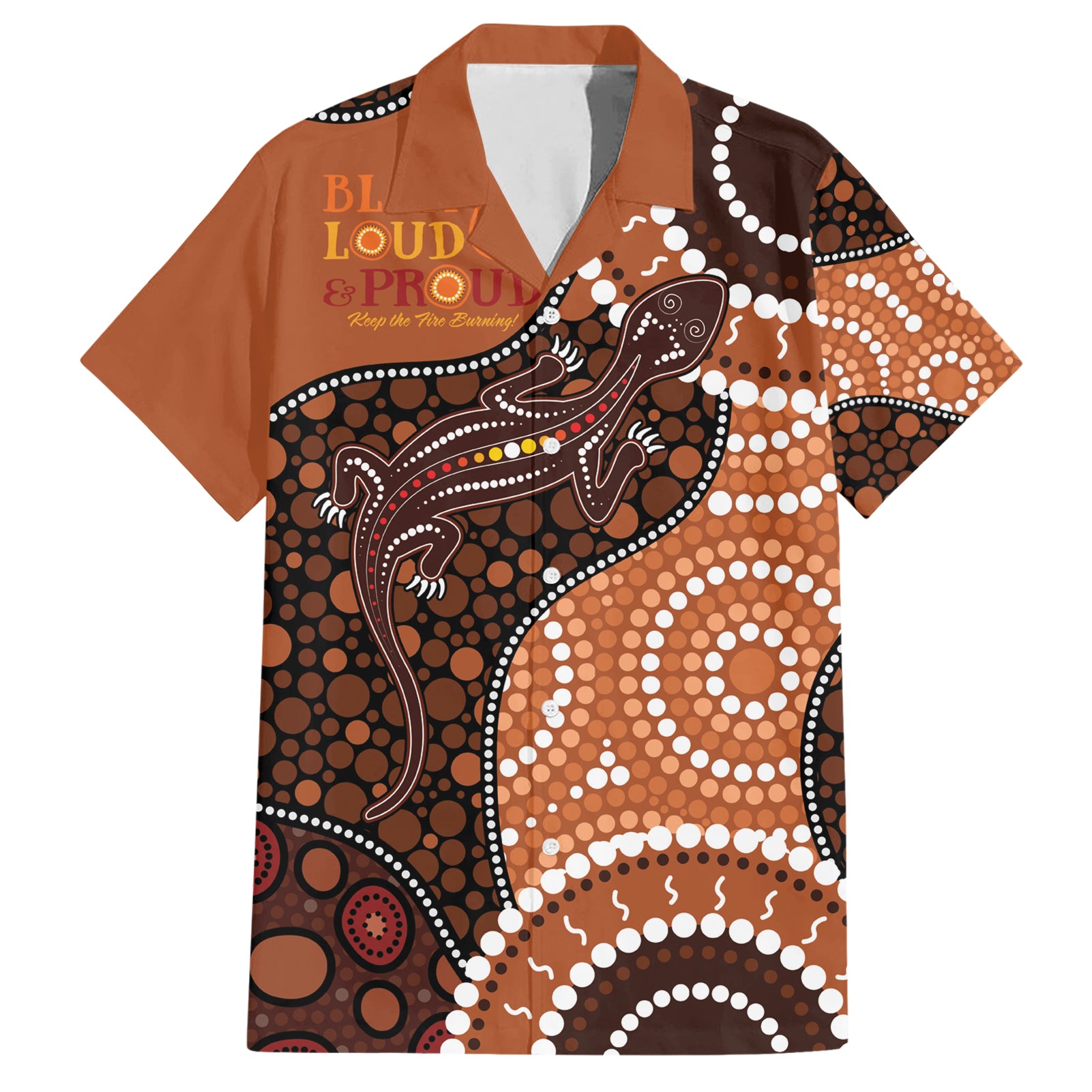 Lizard NAIDOC 2024 Hawaiian Shirt Aboriginal Art Style - Vibe Hoodie Shop