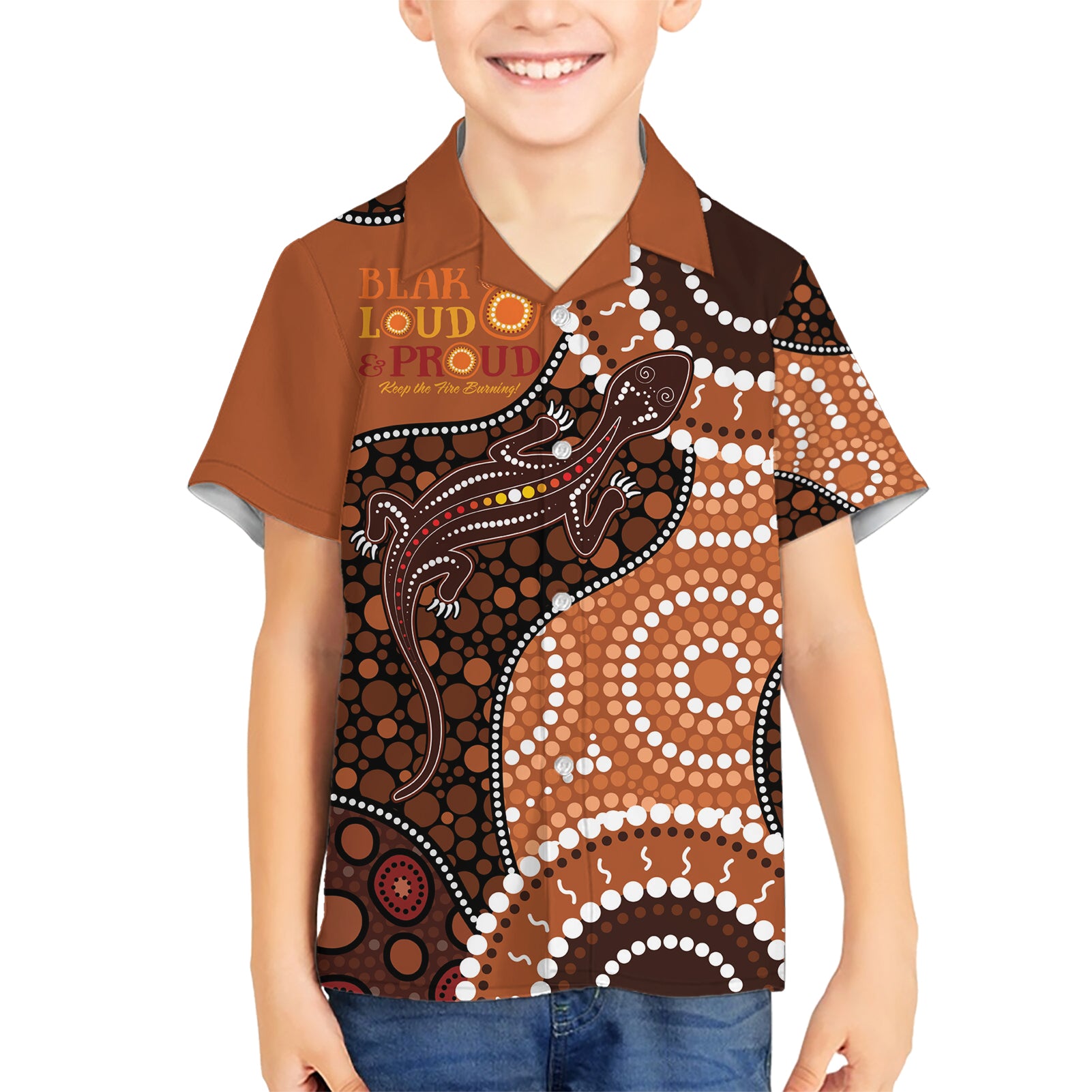 Lizard NAIDOC 2024 Hawaiian Shirt Aboriginal Art Style - Vibe Hoodie Shop