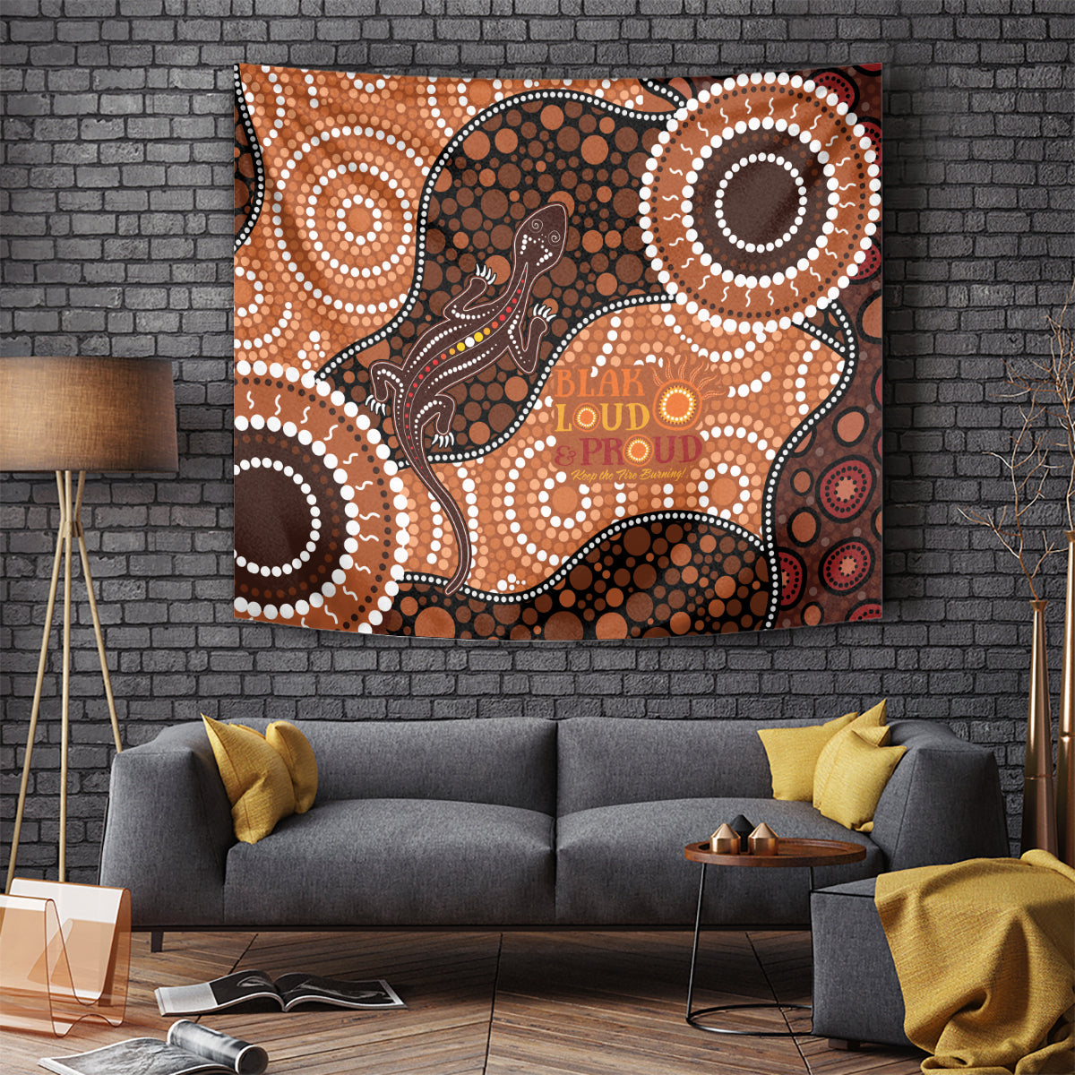 Lizard NAIDOC 2024 Tapestry Aboriginal Art Style - Vibe Hoodie Shop