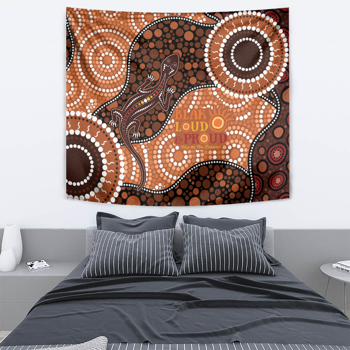 Lizard NAIDOC 2024 Tapestry Aboriginal Art Style - Vibe Hoodie Shop