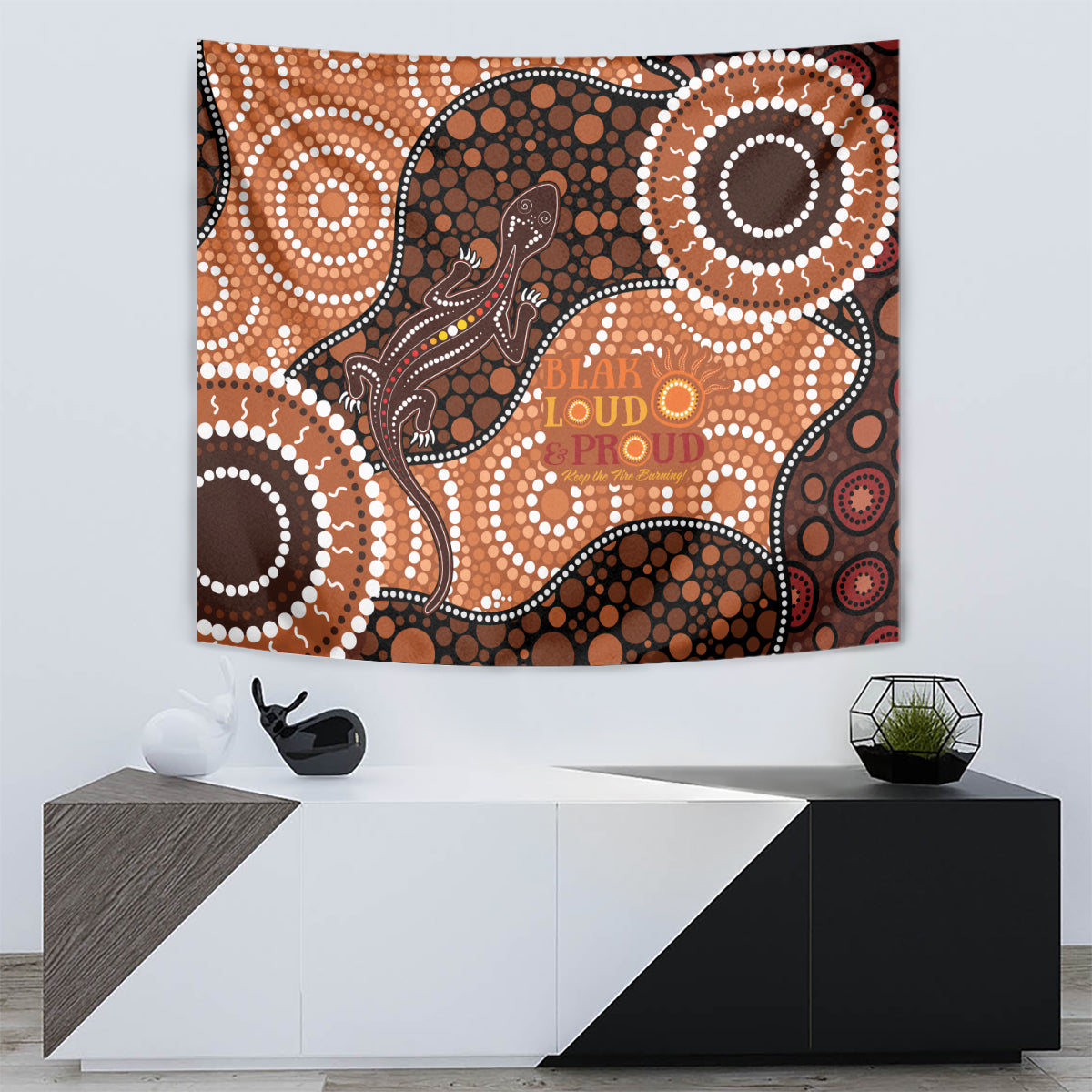 Lizard NAIDOC 2024 Tapestry Aboriginal Art Style - Vibe Hoodie Shop