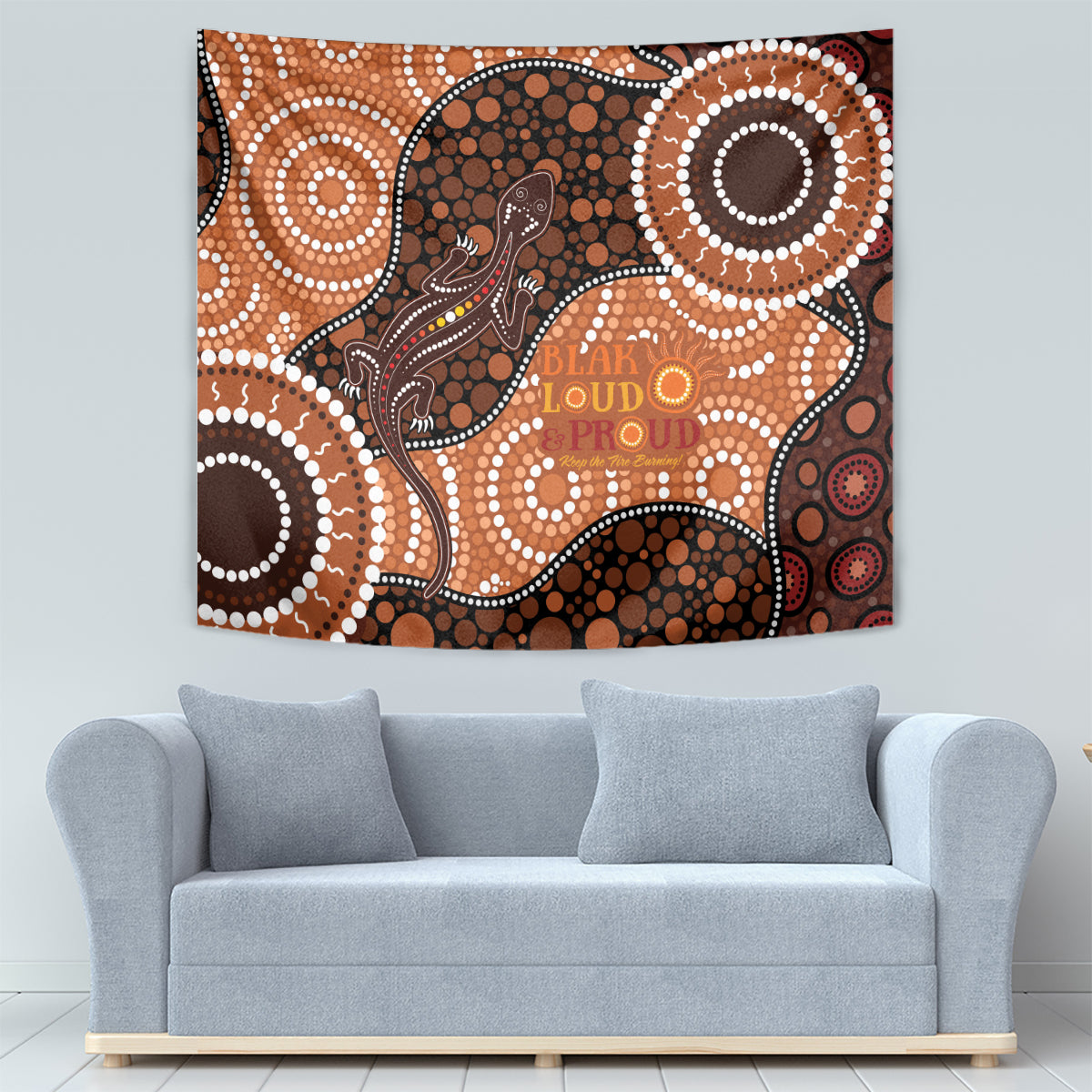 Lizard NAIDOC 2024 Tapestry Aboriginal Art Style - Vibe Hoodie Shop