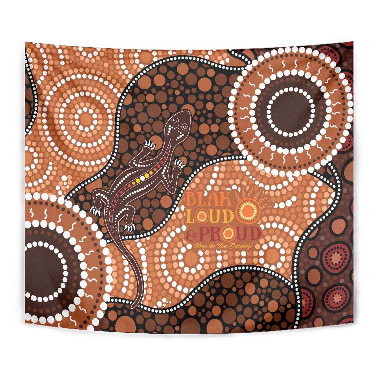 Lizard NAIDOC 2024 Tapestry Aboriginal Art Style - Vibe Hoodie Shop