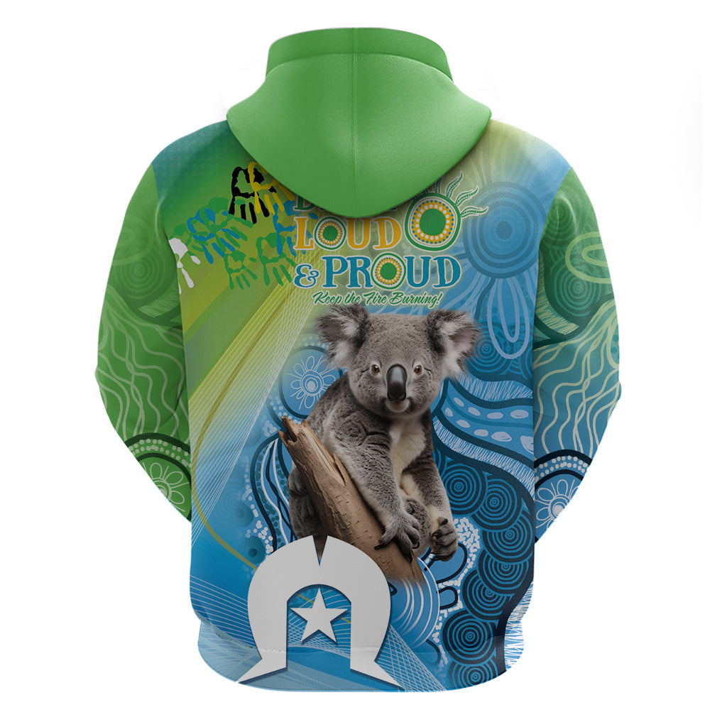 Vivid Minimal Koala NAIDOC 2024 Hoodie Aboriginal Art Style LT9 - Vibe Hoodie Shop